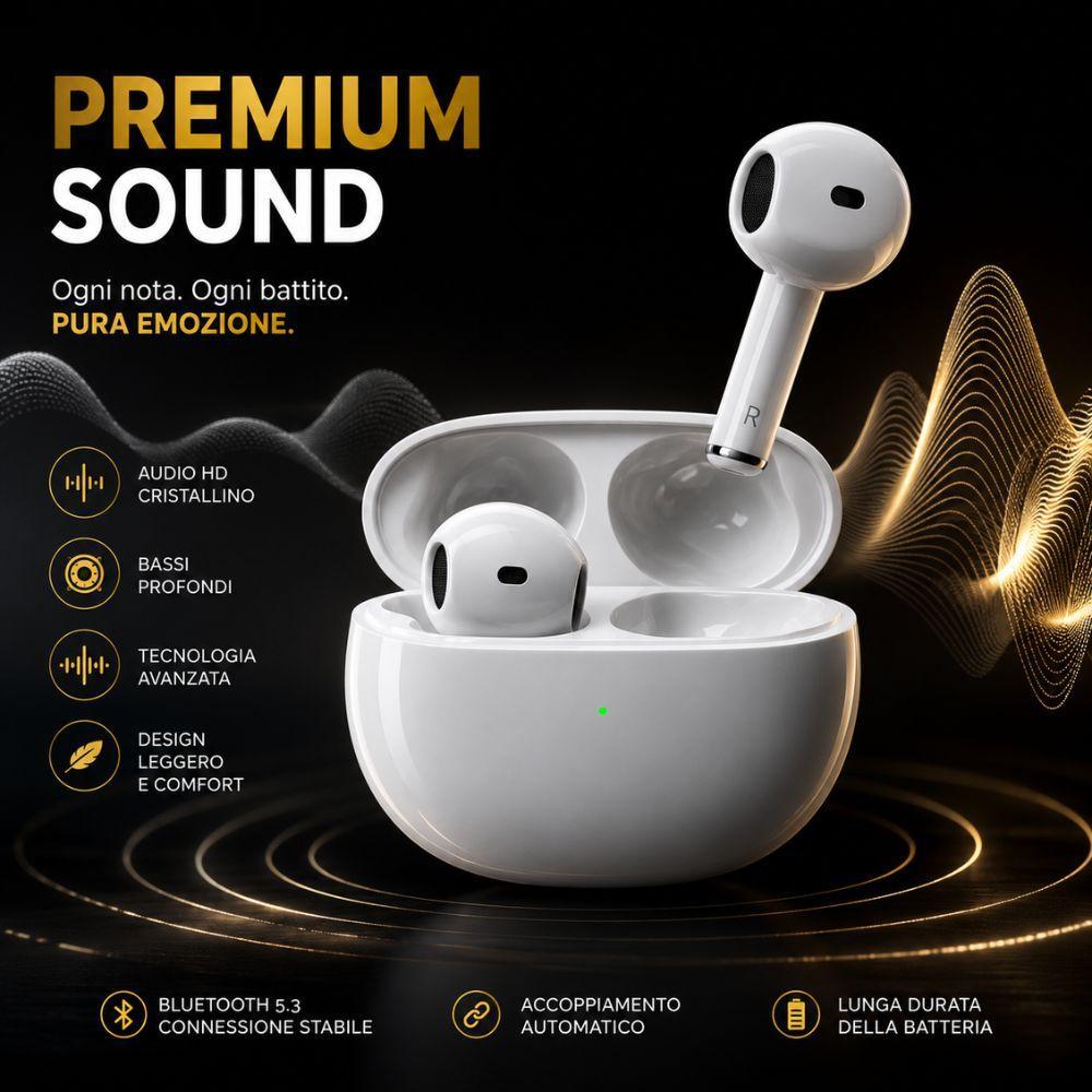 auricolari wireless bluetooth 5.3 tws stereo con touch control e case ricarica - foto 3 auricolari wireless bluetooth 5.3 tws stereo con touch control e case ricarica - foto 3