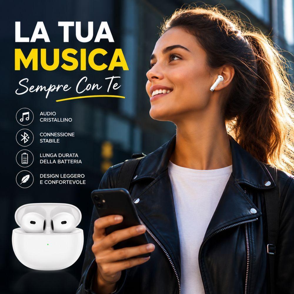 auricolari wireless bluetooth 5.3 tws stereo con touch control e case ricarica - foto 4 auricolari wireless bluetooth 5.3 tws stereo con touch control e case ricarica - foto 4