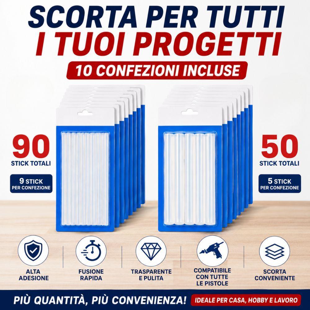  ricariche colla a caldo per pistola 50 o 90 pezzi multipack - foto 5