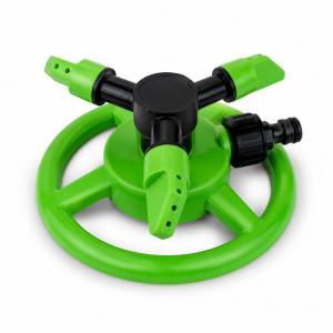 Aspersore irrigatore rotante a 3 bracci con base circolare per giardino e prato