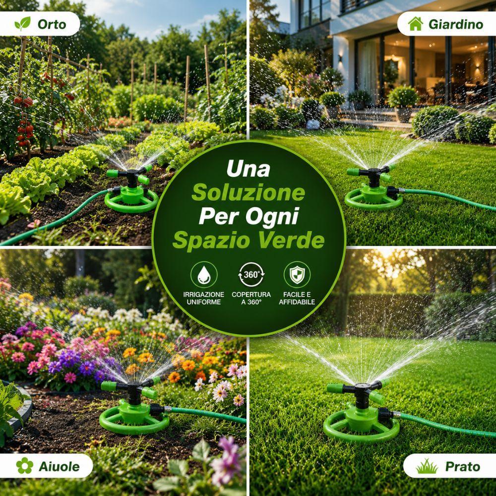 aspersore irrigatore rotante a 3 bracci con base circolare per giardino e prato - foto 2 aspersore irrigatore rotante a 3 bracci con base circolare per giardino e prato - foto 2
