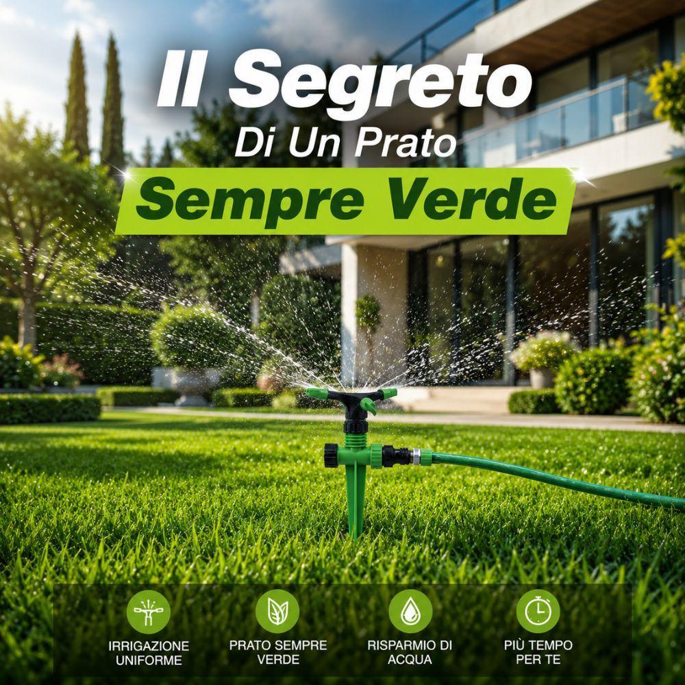  aspersore irrigatore rotante 3 bracci con picchetto per giardino prato e orto - foto 4
