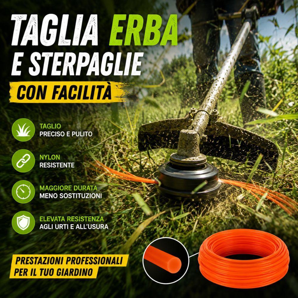  filo in nylon per decespugliatore universale alta resistenza per taglio erba e sterpaglie - foto 2