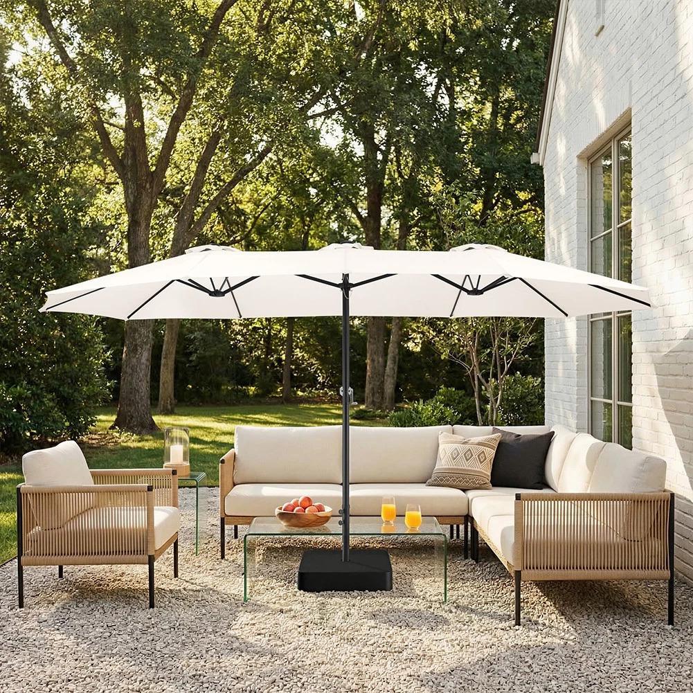 ombrellone doppio 4.6 metri con base inclusa da giardino rivestimento anti uv - foto 2 ombrellone doppio 4.6 metri con base inclusa da giardino rivestimento anti uv - foto 2