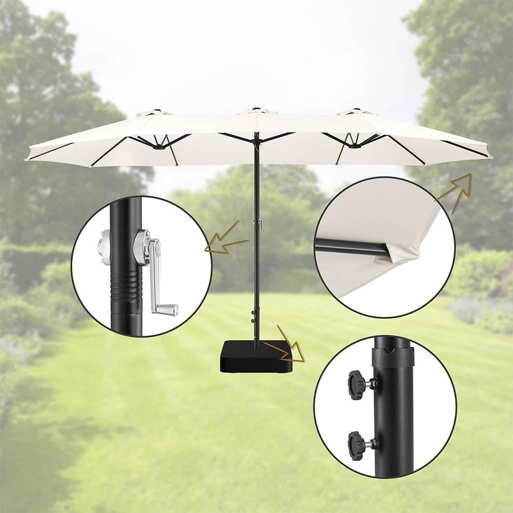 ombrellone doppio 4.6 metri con base inclusa da giardino rivestimento anti uv - foto 6 ombrellone doppio 4.6 metri con base inclusa da giardino rivestimento anti uv - foto 6