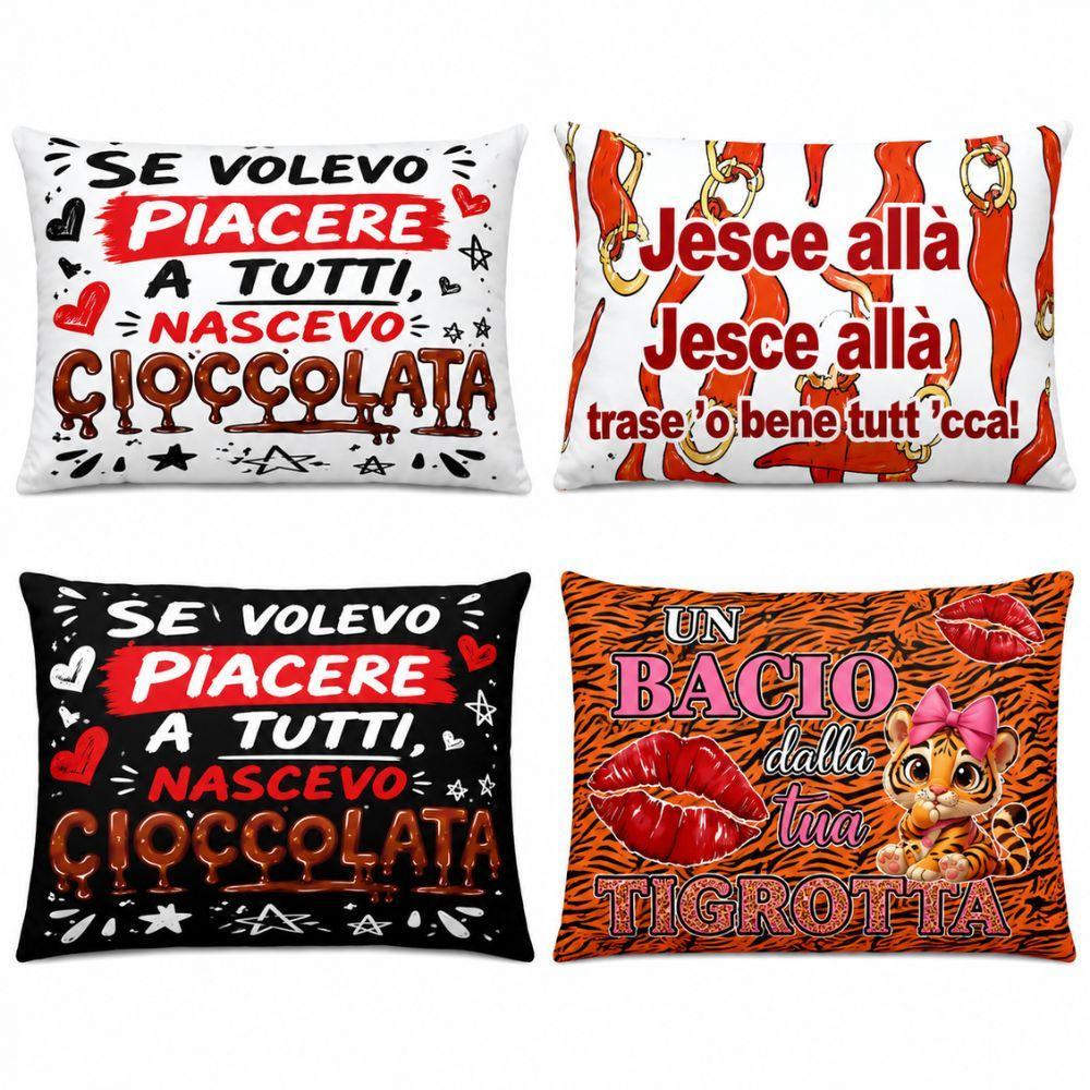  cuscino arredo con frasi divertenti napoletane morbido decorativo fantasie assortite - foto 1