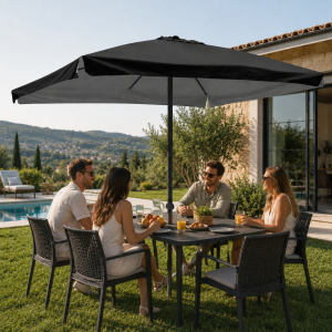 Ombrellone da giardino rettangolare 300x200 cm palo centrale