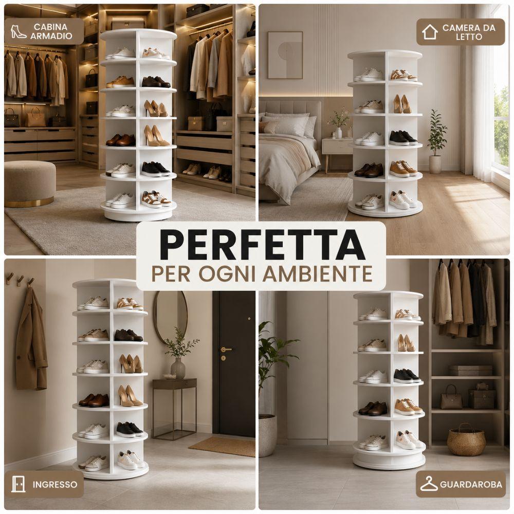 scarpiera girevole salvaspazio rotante 360 gradi porta scarpe moderna - foto 5 scarpiera girevole salvaspazio rotante 360 gradi porta scarpe moderna - foto 5