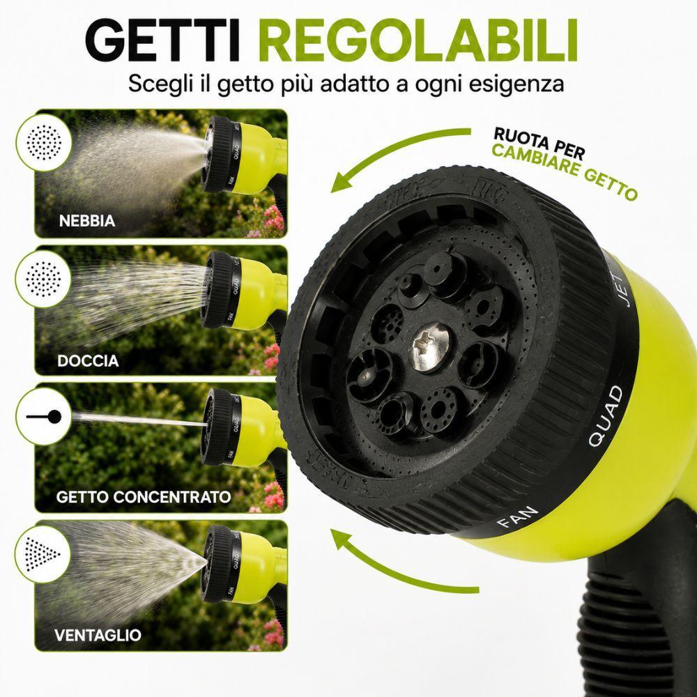 pistola multigetto per irrigazione con kit raccordi regolabile per giardino - foto 3 pistola multigetto per irrigazione con kit raccordi regolabile per giardino - foto 3