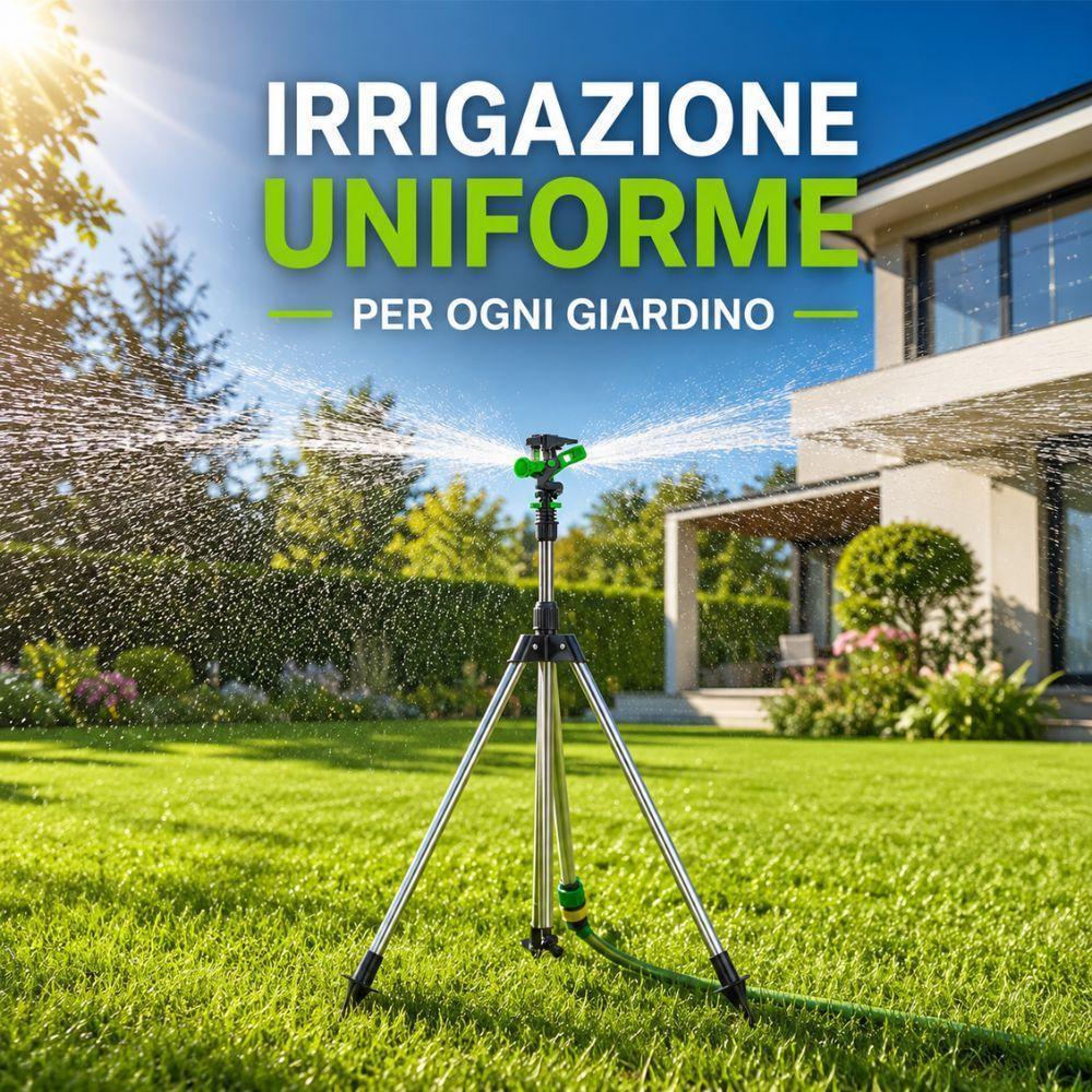 irrigatore a cavalletto in acciaio con getto rotante regolabile per giardino - foto 2 irrigatore a cavalletto in acciaio con getto rotante regolabile per giardino - foto 2