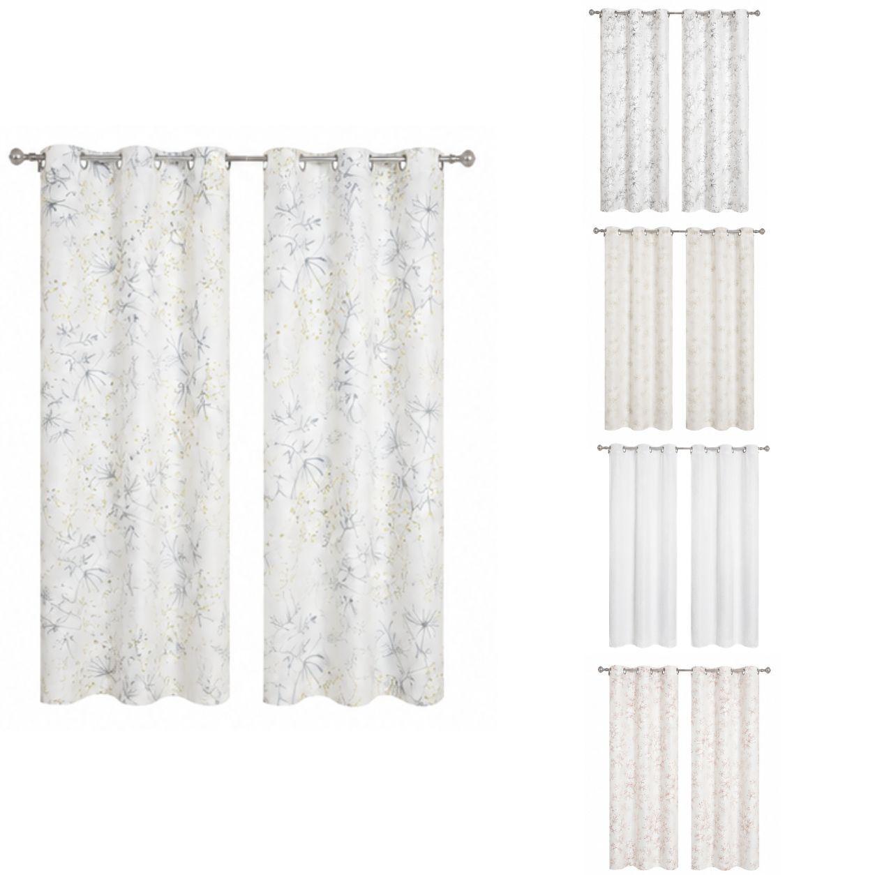 coppia tende fantasie floreali moderne 280 x 290 cm con anelli - foto 1 coppia tende fantasie floreali moderne 280 x 290 cm con anelli - foto 1