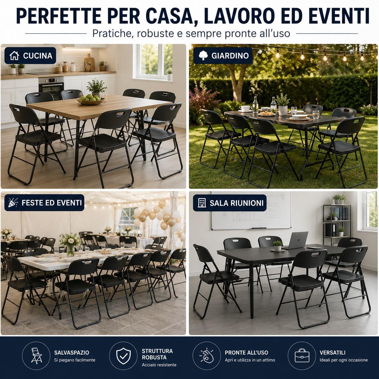 Sedie in 4 ambienti: cucina, giardino, ufficio, sala - praticità, robustezza, durata, versatilità