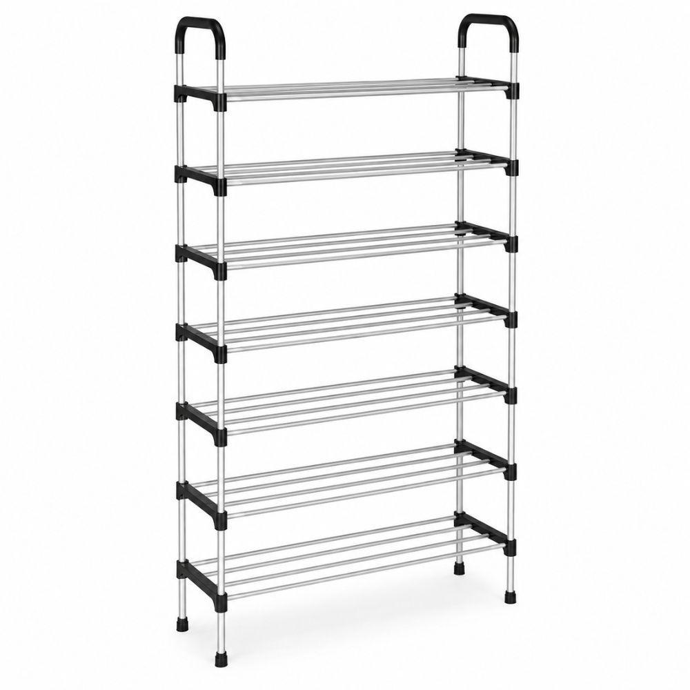  scarpiera salvaspazio 7 ripiani in metallo 56x24x132 cm - foto 1