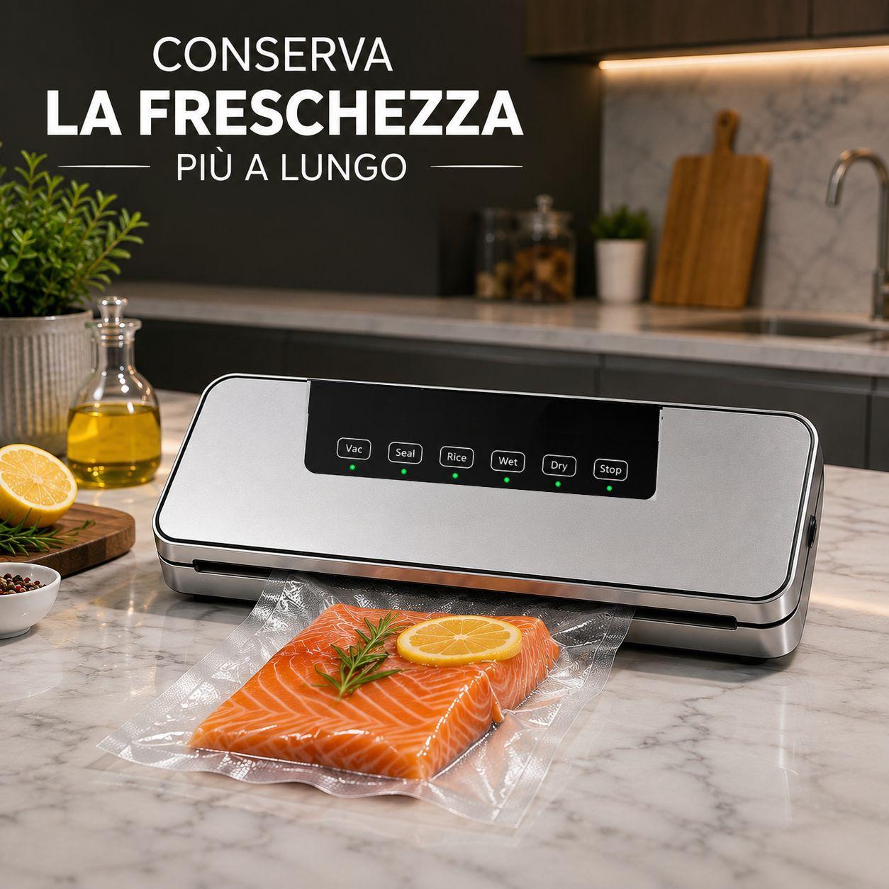 macchina sottovuoto automatica per alimenti con sigillatura ermetica - foto 3 macchina sottovuoto automatica per alimenti con sigillatura ermetica - foto 3