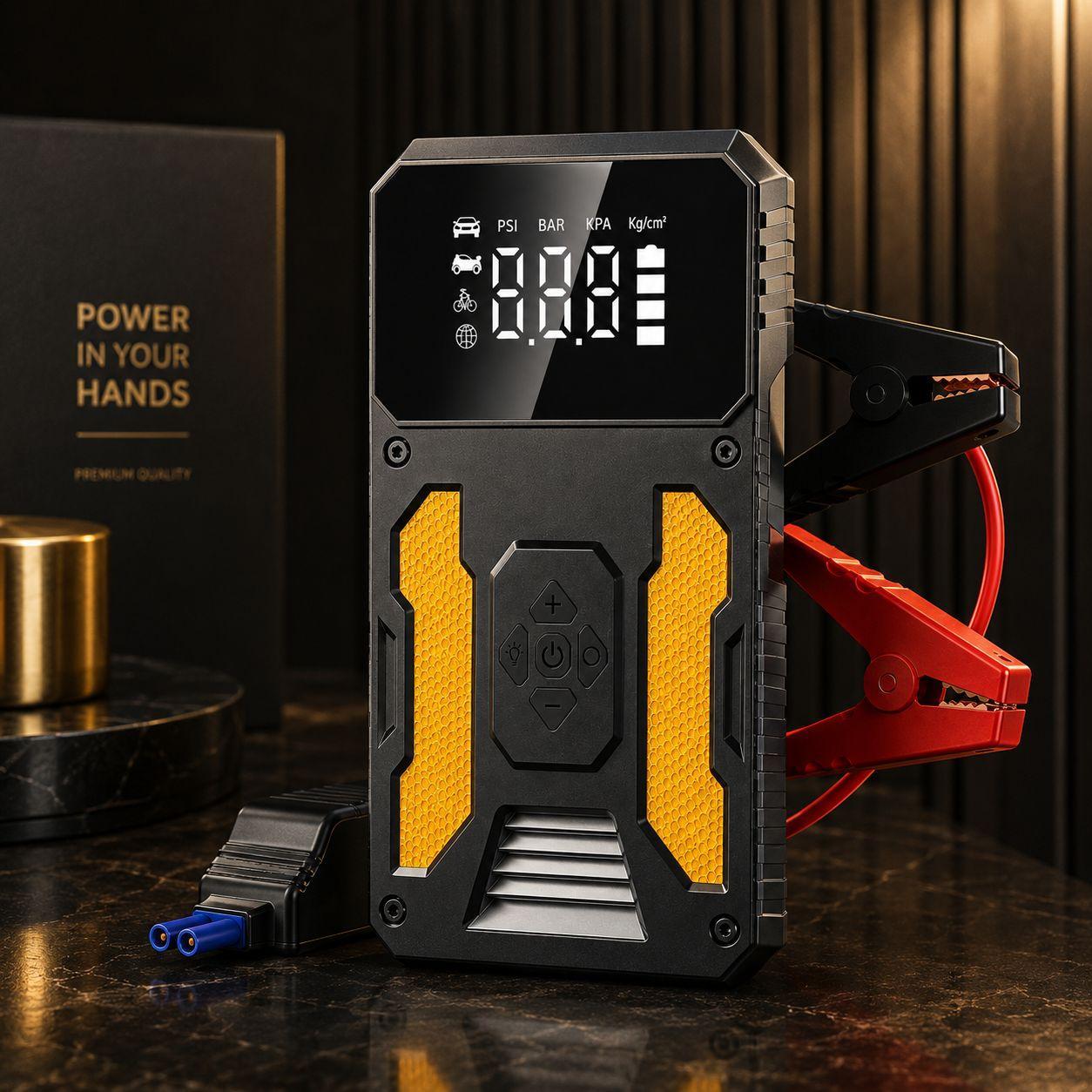 avviatore di emergenza auto portatile con power bank display digitale e torcia led e pinze per batteria - foto 4 avviatore di emergenza auto portatile con power bank display digitale e torcia led e pinze per batteria - foto 4