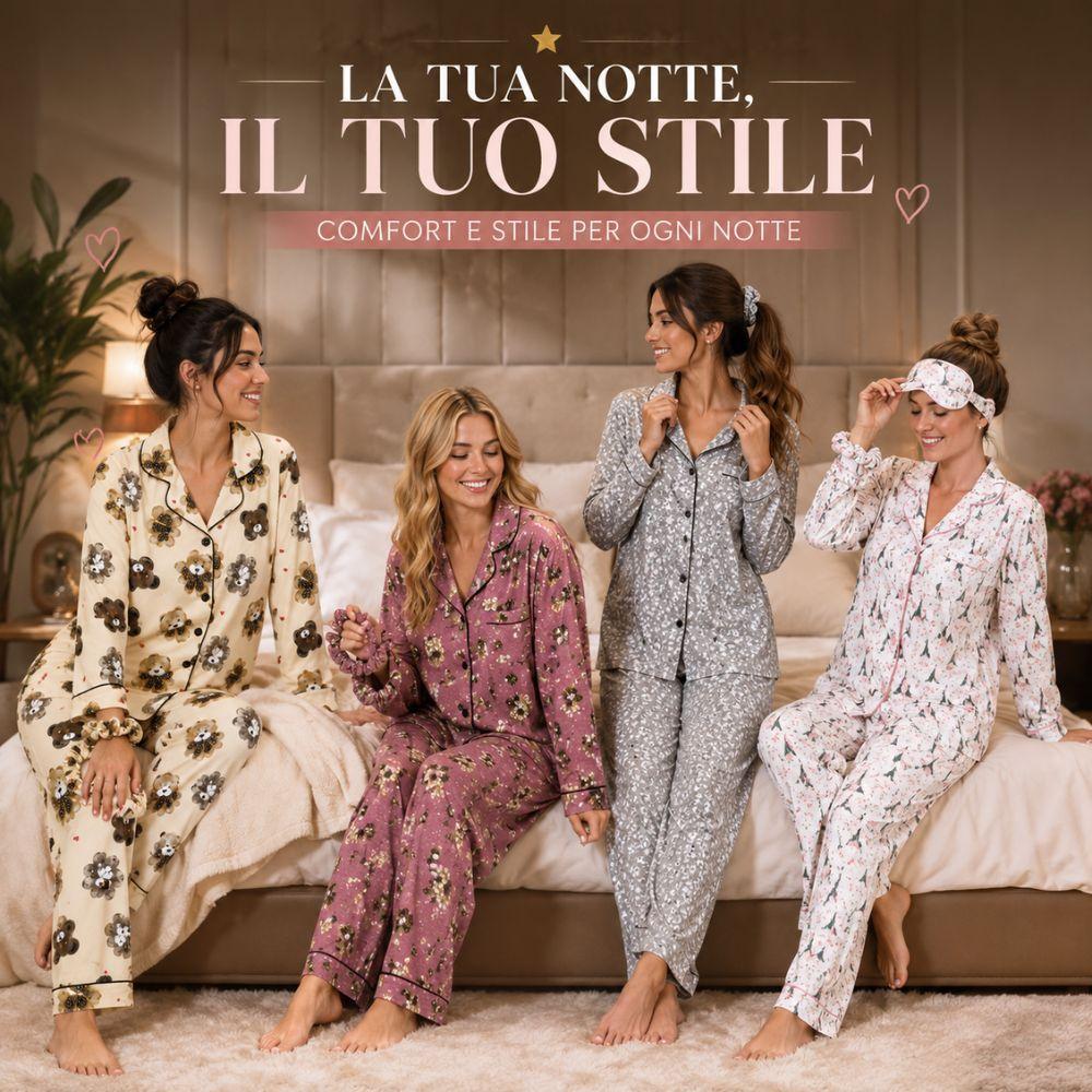 pigiama donna lungo 3 pezzi con accessorio coordinato maglia e pantalone - foto 2 pigiama donna lungo 3 pezzi con accessorio coordinato maglia e pantalone - foto 2