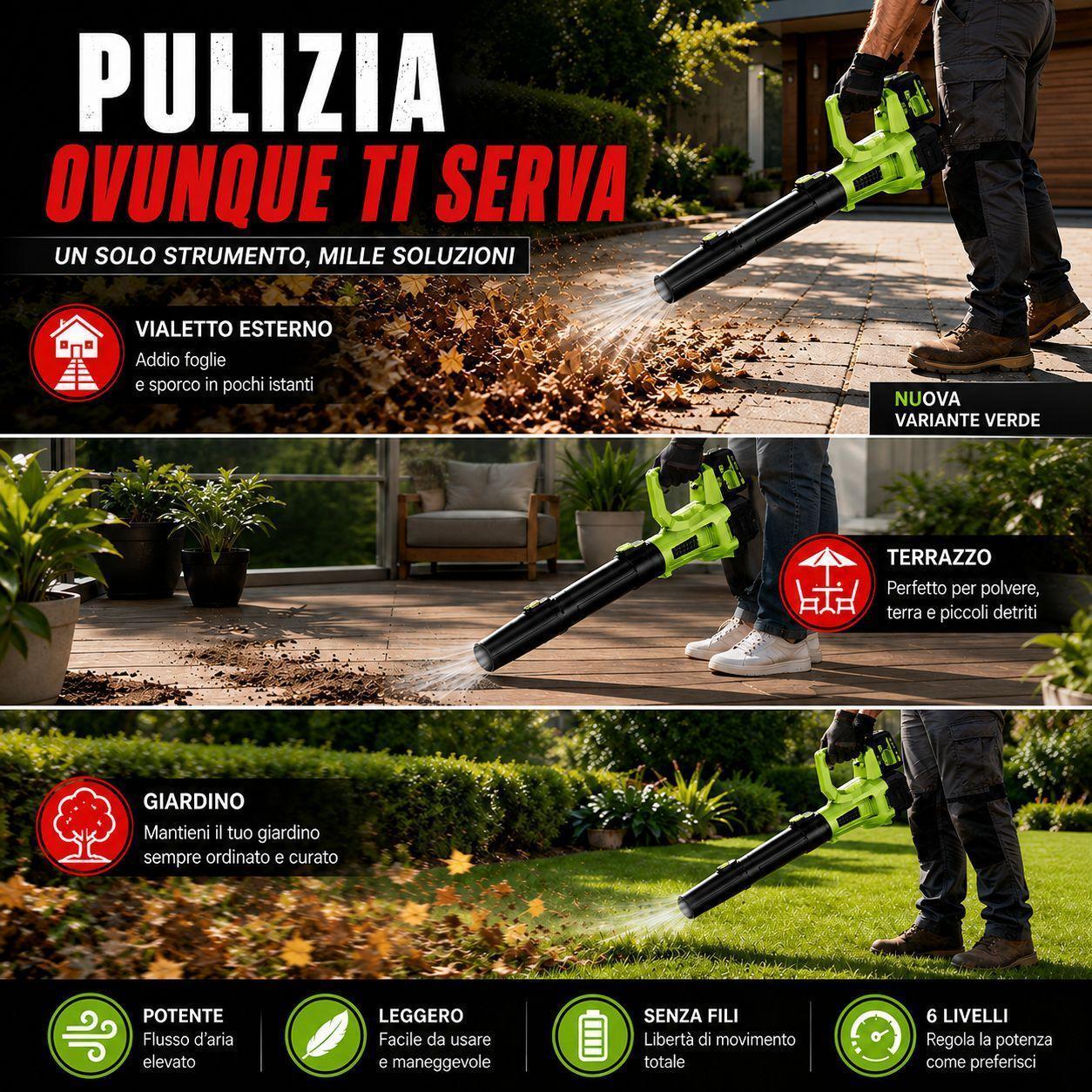 sistema portatile per pulizia di giardino e spazi esterni 6 livelli - foto 4 sistema portatile per pulizia di giardino e spazi esterni 6 livelli - foto 4