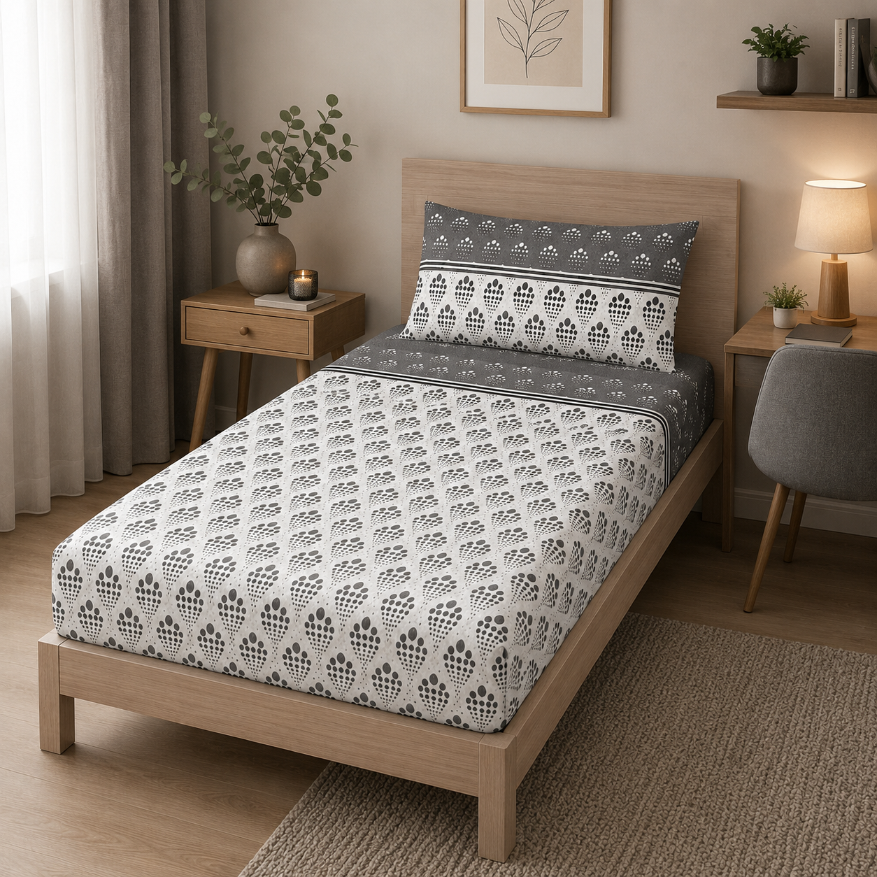  completo letto singolo lenzuolo sopra sotto con angoli e federe - foto 5