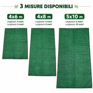 Telo antispina per raccolta olive  rete verde resistente disponibile in 3 misure