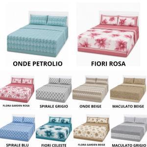 Parure de lit double  draps et taies d'oreiller assortis