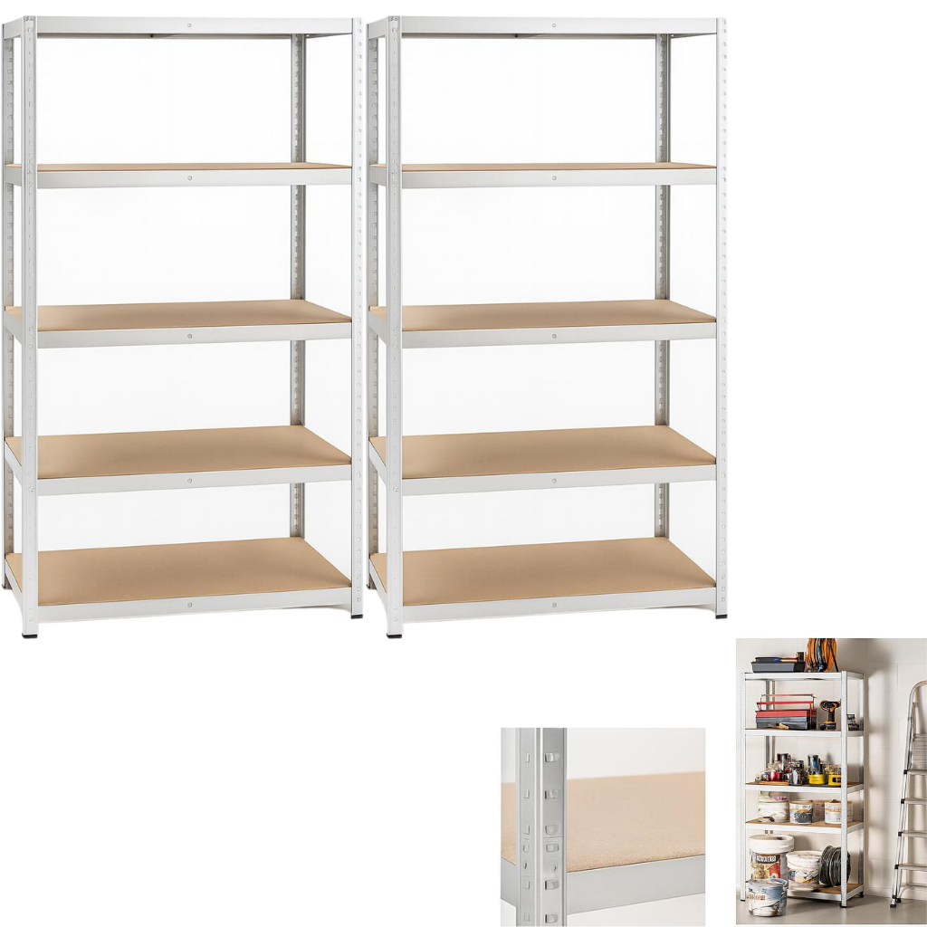 coppia di scaffali a 5 ripiani 90x40x180cm portata 875kg - foto 1 coppia di scaffali a 5 ripiani 90x40x180cm portata 875kg - foto 1